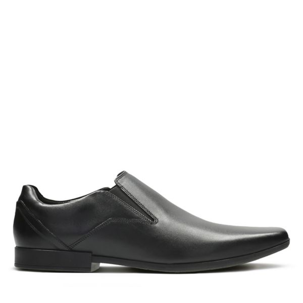 Clarks Mens Glement Slip Loafers Black | CA-3490128